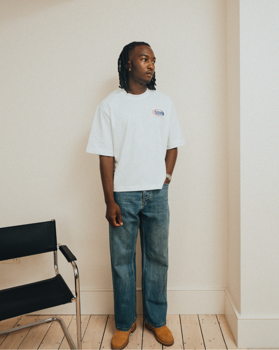 FADED MID BLUE JEANS