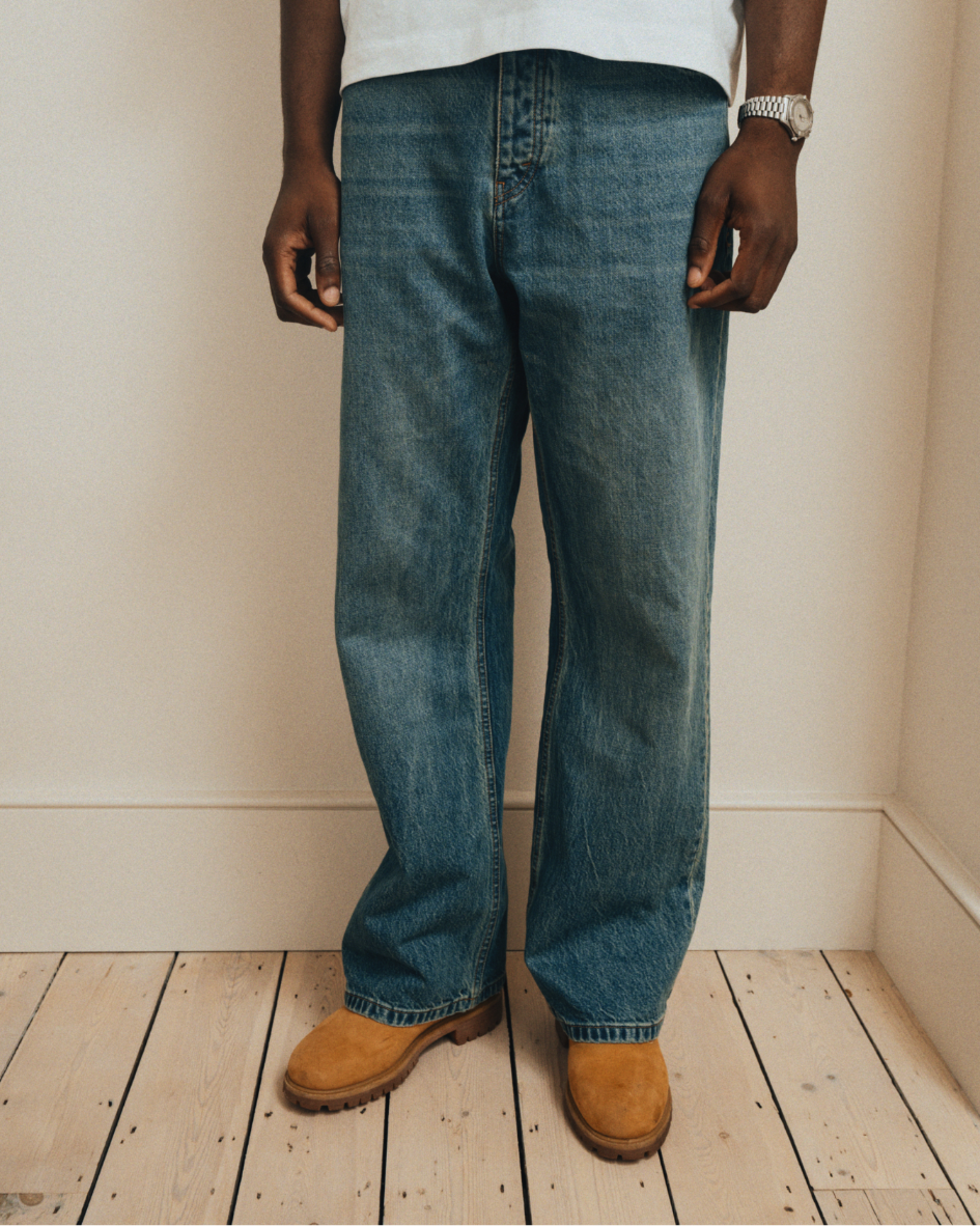 FADED MID BLUE JEANS