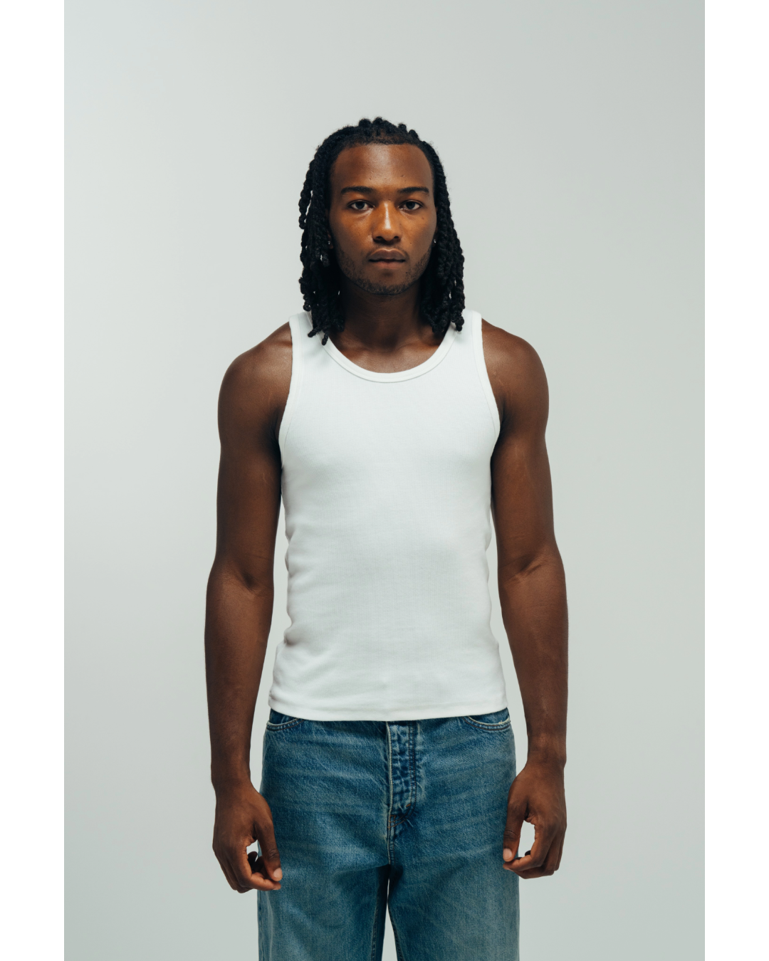 RIBBED TANK - WHITE