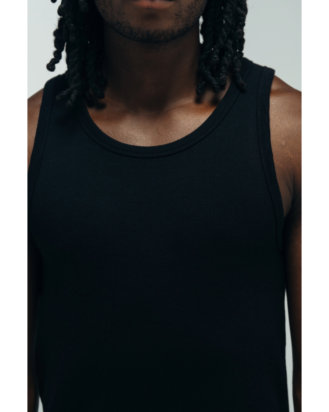 RIBBED TANK - BLACK-thumbmail-4